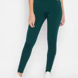 Women Fitted Track Pants with Elasticated Waist-image-80