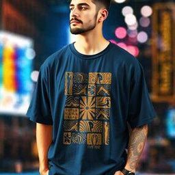 Men Graphic Print Loose Fit Round-Neck T-Shirt-image-76
