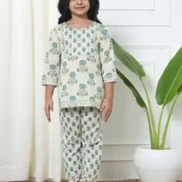 Floral Print 2-Piece Kurta Set-image-2