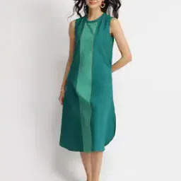 pink fort Women Colourblock A-Line Dress-picture-24