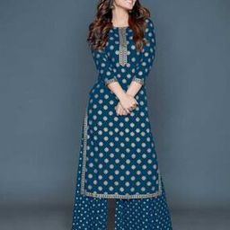 Floral Pattern Straight Kurta Suit Set-picture-28