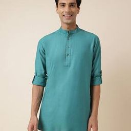 fabindia Slim Fit Short Kurta with Insert Pockets-picture-31