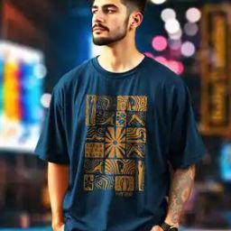 Men Cotton Graphic Loose Fit T-shirt        -image-101