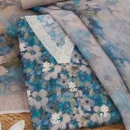 Women Floral Unstitched Dress Material-image-88