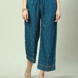 Women Floral Print Palazzos with Insert Pockets-picture-1
