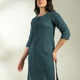 Women Round-Neck Straight Kurta-image-31