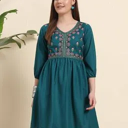 wedani Women Floral Embroidery Flared Kurti-picture-44
