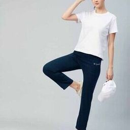 Women Straight Track Pants with Insert Pockets-image-77