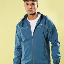 dollar Men Logo Print Relaxed Fit Bikers Jacket-picture-15