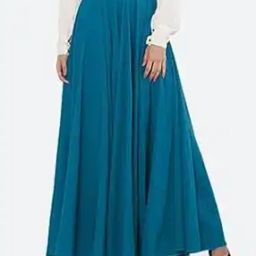 Women Pleated Flared Maxi Skirt-picture-52