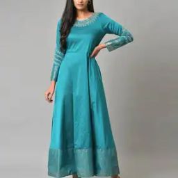 Embroidered Flared Dress-image-63