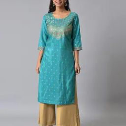 Women Printed Straight Kurta & Palazzos Set-picture-53