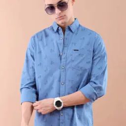 Men Printed Slim Fit Shirt with Patch Pocket-image-44