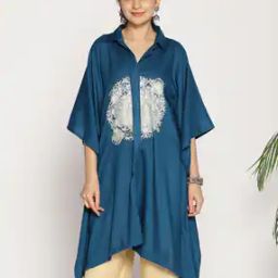 Women Floral Printed Asymmetric Kurta-13