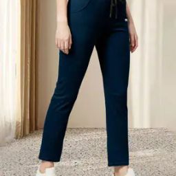 Women Cotton Straight Track Pants-image-15