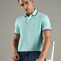 Men Regular Fit Polo T-Shirt with Contrast Tipping-image-4