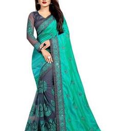panzora Women Embroidered Saree with Contrast Border-picture-2