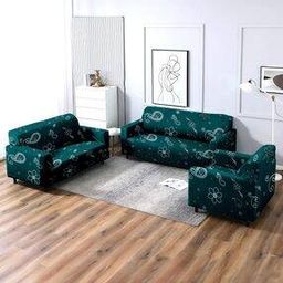 Floral Print Stretchable Sofa Cover Set-29