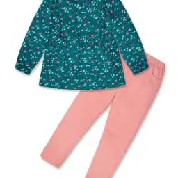 Girls Floral Print Pants & Top Sets-image-71
