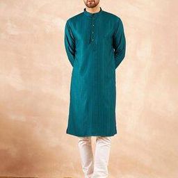 Men Self-Design Regular Fit Long Kurta-image-50