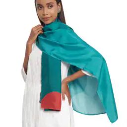 Colourblock Silk Stole-image-13