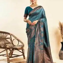 Women Satrani Silk Blend Saree -image-17