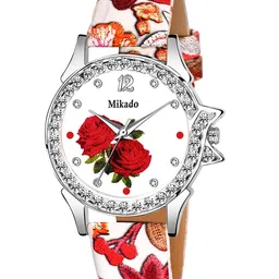 Mikado Women Multicoloured Brass Printed Dial Wrap Around Straps Analogue Watch FM 7783-image-75