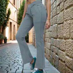 Shein Full Length High Rise Flared Trackpants-image-86
