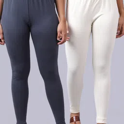 GRACIT Pack Of 2 Cotton Lycra Ankle Length Leggings-image-33