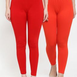 Jinfo Women Pack Of 2 Ankle-Length Leggings-image-54