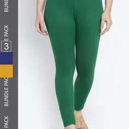 GRACIT Pack Of 3 Ankle-Length Leggings-image-3