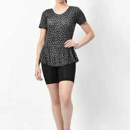 Lebami Floral Printed Padded Swimming Dress-image-22