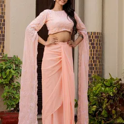 HOUSE OF JAMOTI Embroidered Thread Work Ready to Wear Lehenga & Choli-picture-31