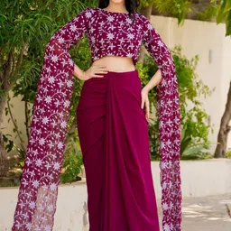 HOUSE OF JAMOTI Embroidered Thread Work Ready to Wear Lehenga & Choli-picture-33