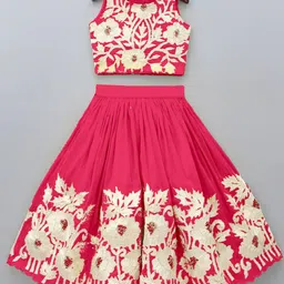 BAESD Girls Floral Embroidered Thread Work Ready to Wear Lehenga Choli-picture-40