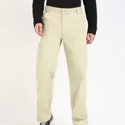 Men Straight Fit Flat-Front Trousers-image-8