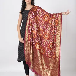 MUFFLY Printed Bandhani Dupatta-25
