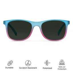 Woggles Unisex Wayfarer Sunglasses with Polarised Lens image 5
