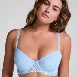 Women Lace Padded Underwired Bra-image-65