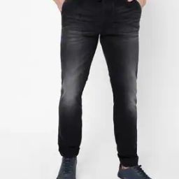 Toki Washed Jogger Jeans with Elasticated Drawstring Waist-image-1