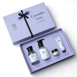 BRILLARE Set Of 4 Lavender Love Body Wash - Body Lotion - Lip Balm & Hand Creme Gift Box-image-98