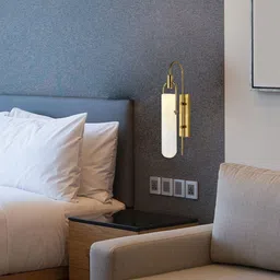 THE STELLAR KRAFT White Cylindrical Shaped Contemporary Wall Lamp-10