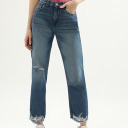 United Colors of Benetton Women Straight Fit Low Distress Light Fade Cotton Jeans-image-84