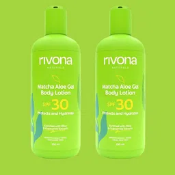 Rivona Naturals Set Of 2 Matcha Aloe Gel SPF 30 Body Lotion - 250ml Each-5
