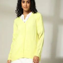 Women Pointelle-Knit V-Neck Cardigan-image-29