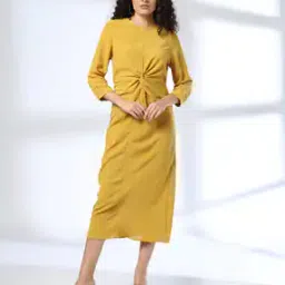 Women Round-Neck A-Line Dress-image-21