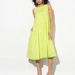 Leheriya Print A-Line Dress-picture-4