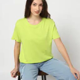 Regular Fitcrew Neckhalf Sleevessolidregular Lengtht Shirts-image-59