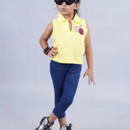 kiddopanti Girls Pants with Top Set-picture-18