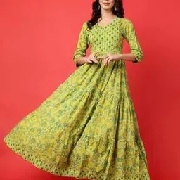 Women Floral Print Flared Kurta-picture-16